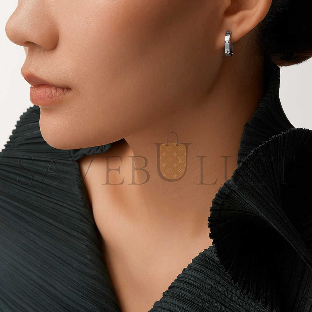 Ca*t*er love white gold earrings b8301500